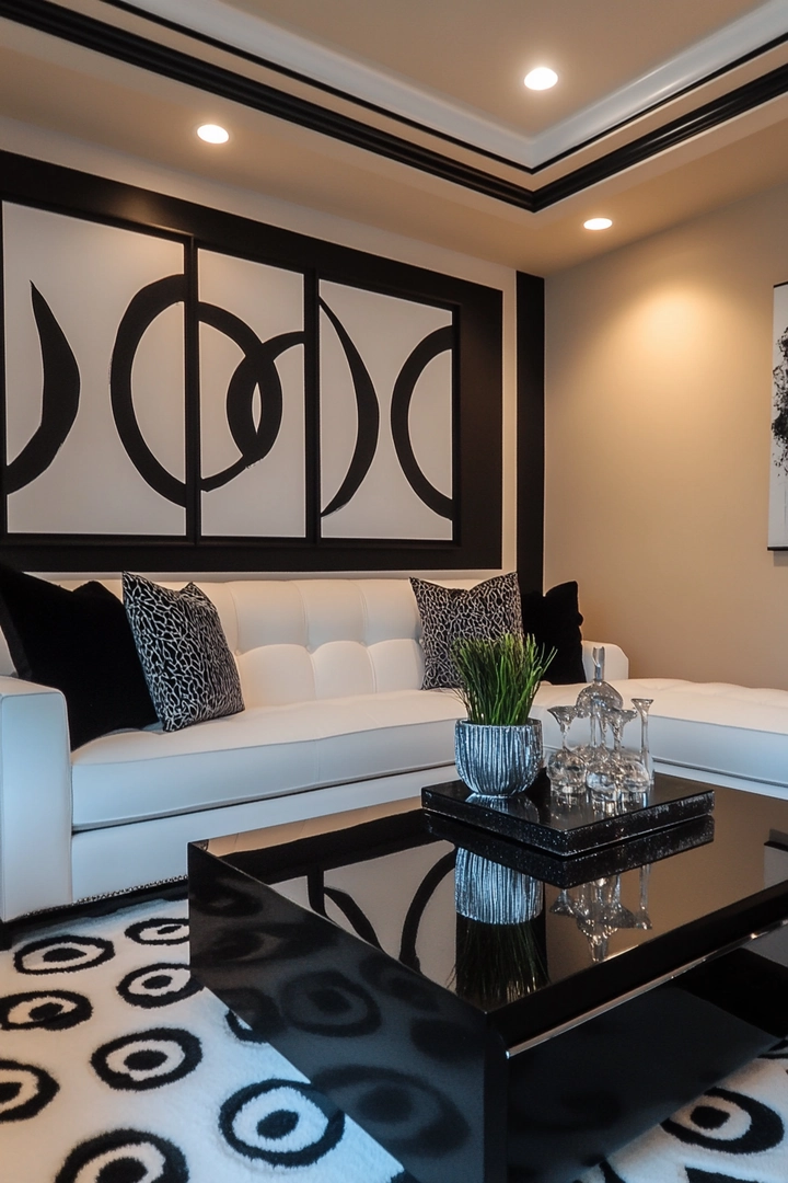 black and white living room ideas 45