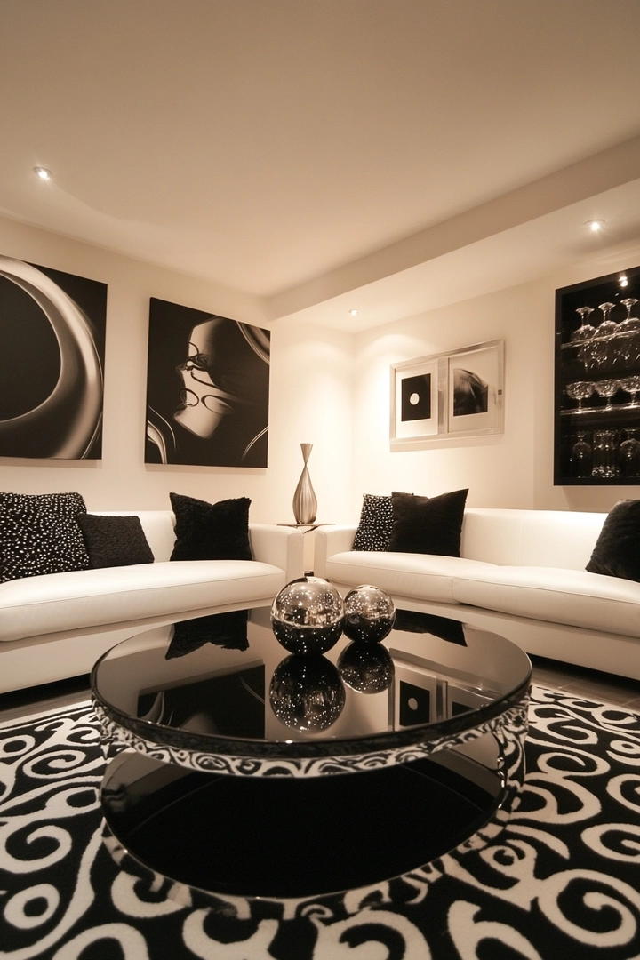 black and white living room ideas 47