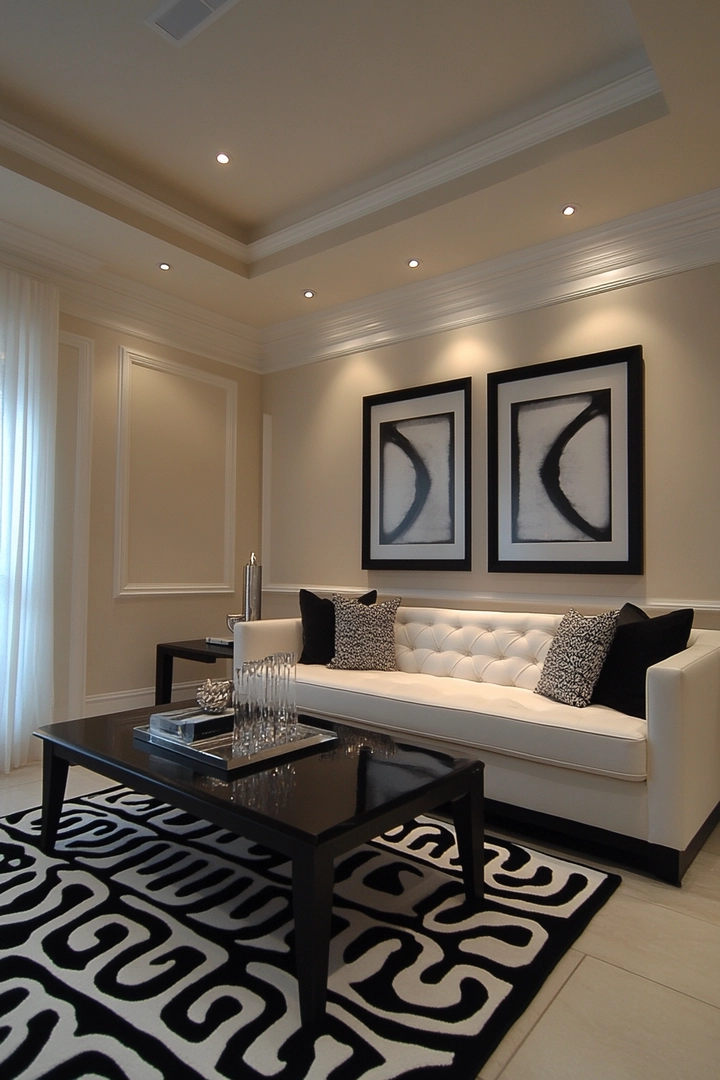 black and white living room ideas 48