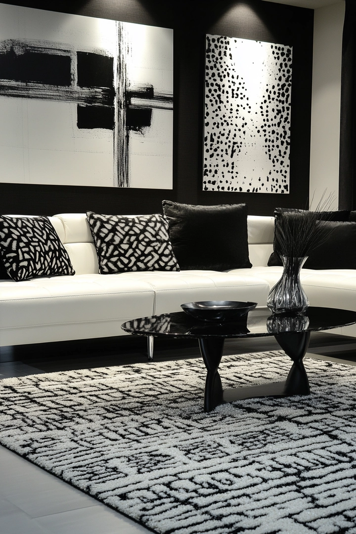 black and white living room ideas 49