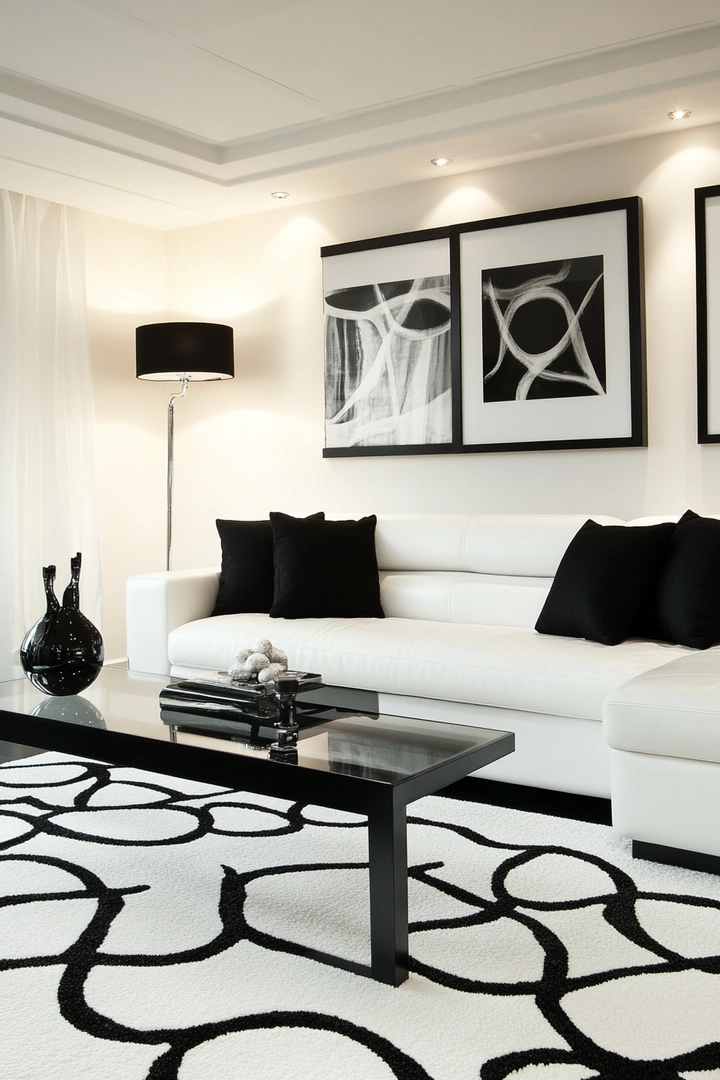 black and white living room ideas 51