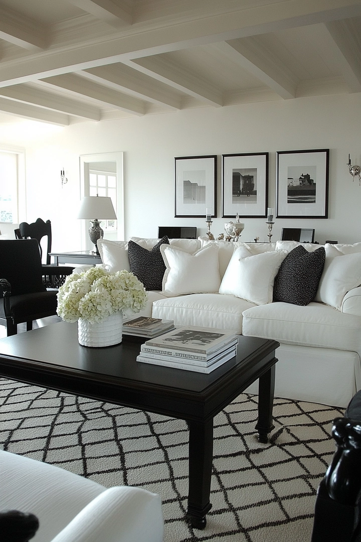 black and white living room ideas 53