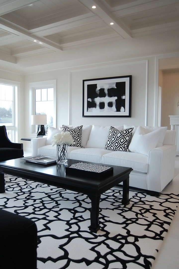 black and white living room ideas 54