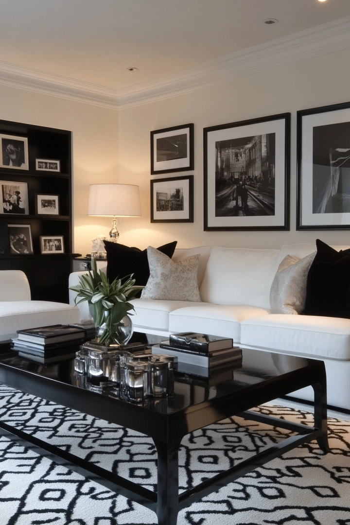 black and white living room ideas 59