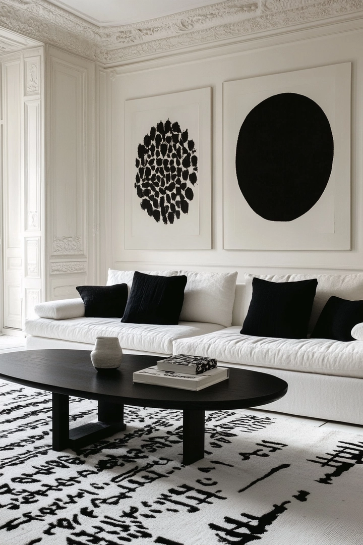 black and white living room ideas 63