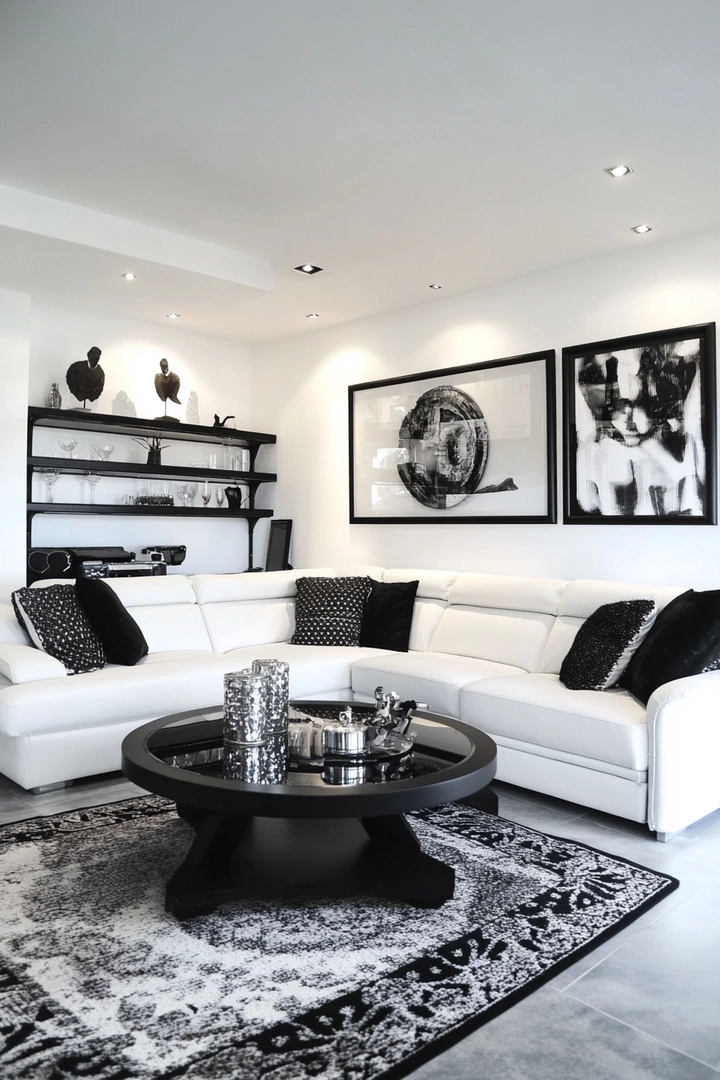 black and white living room ideas 65