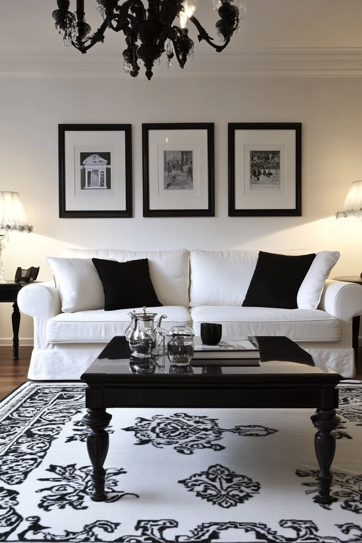 black and white living room ideas 7