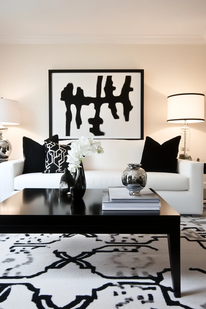 black and white living room ideas 77