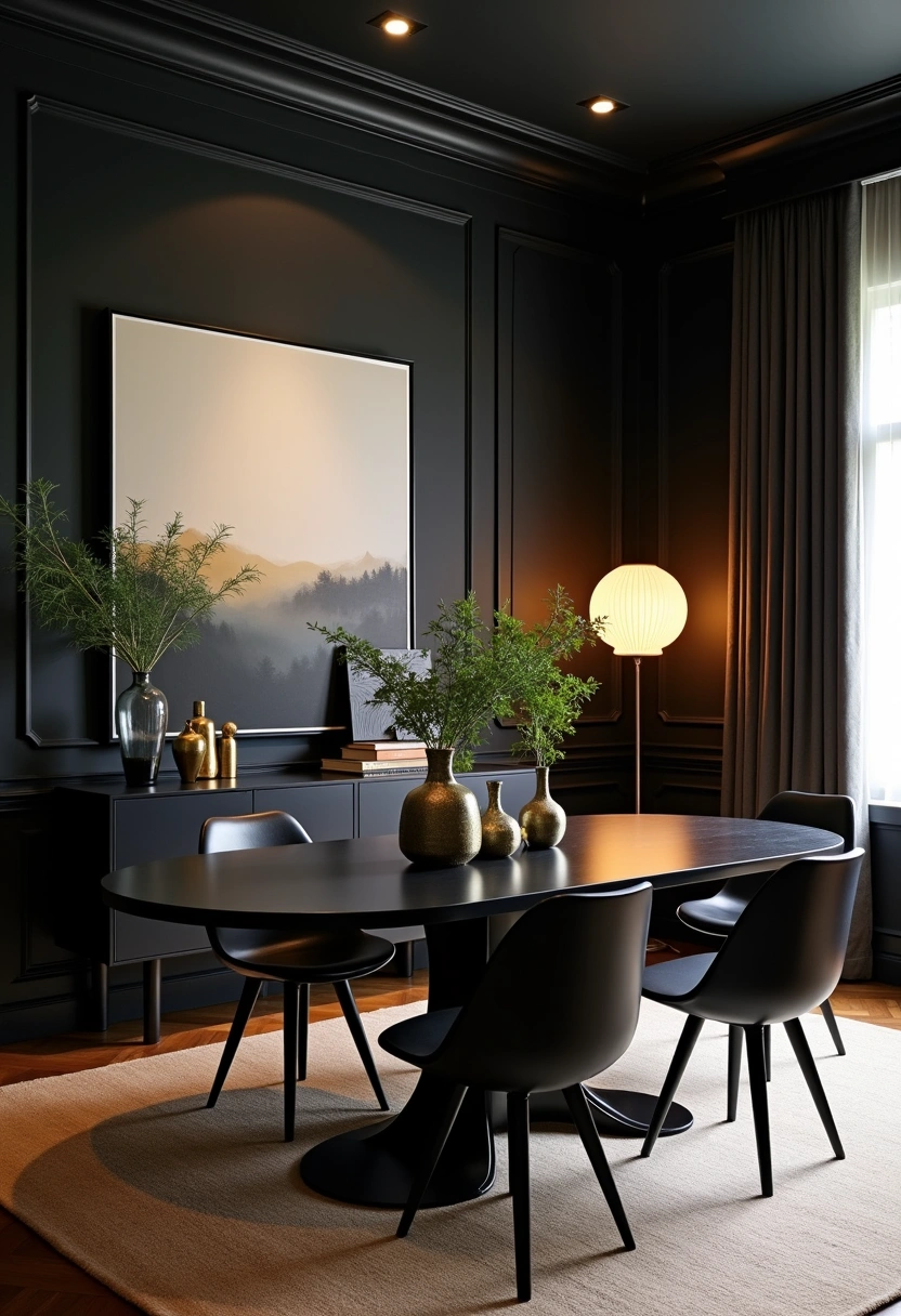 black dining room ideas 10