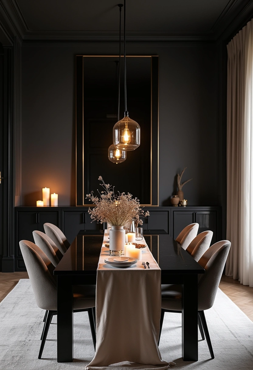 black dining room ideas 5