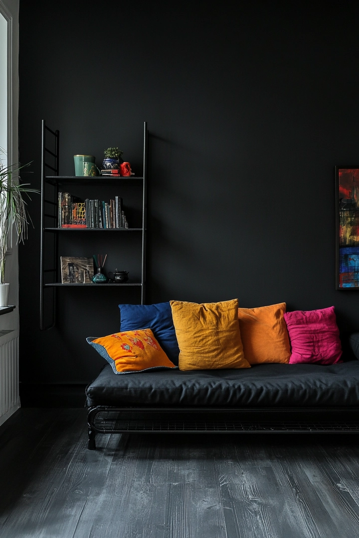 black living room ideas 11