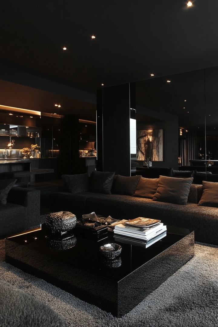 black living room ideas 15