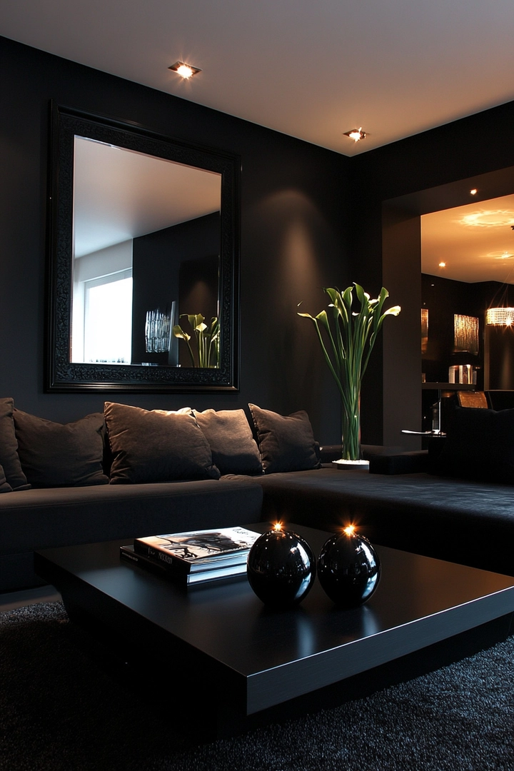 black living room ideas 16