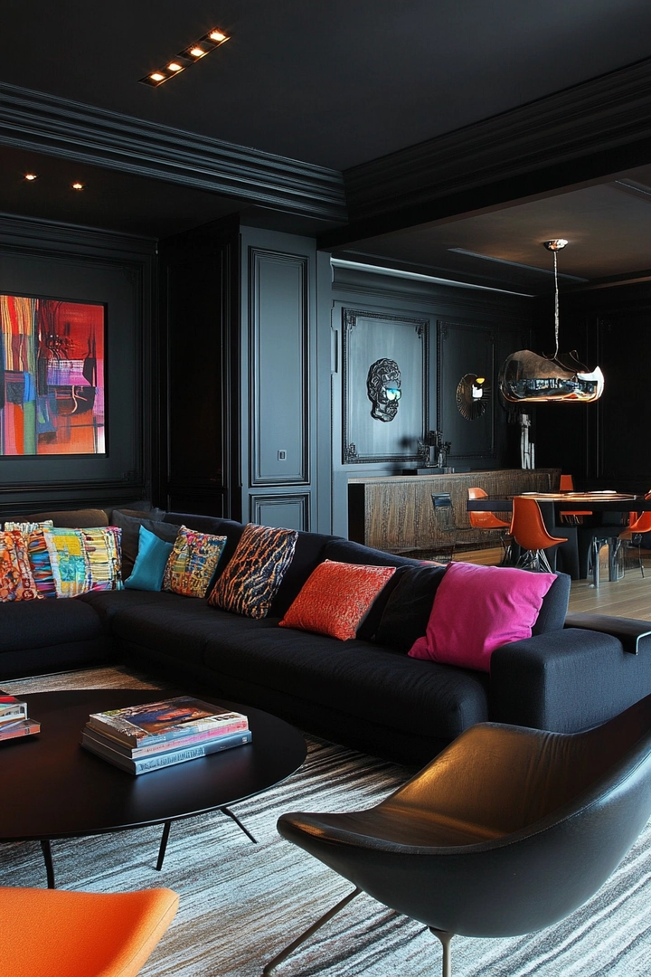 black living room ideas 18