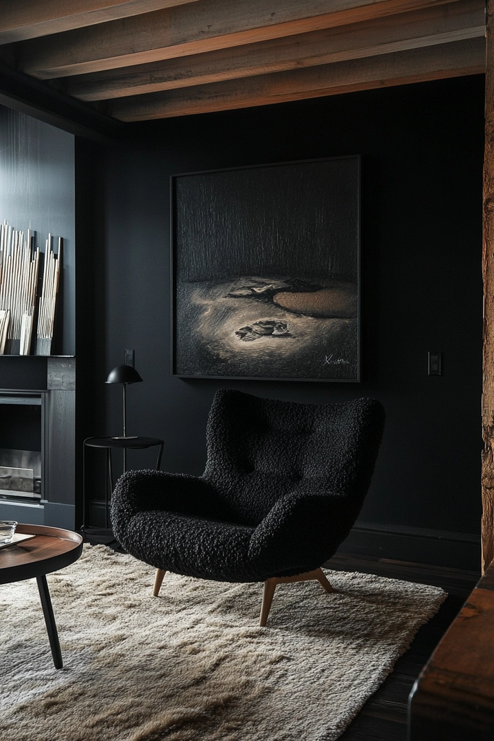 black living room ideas 21