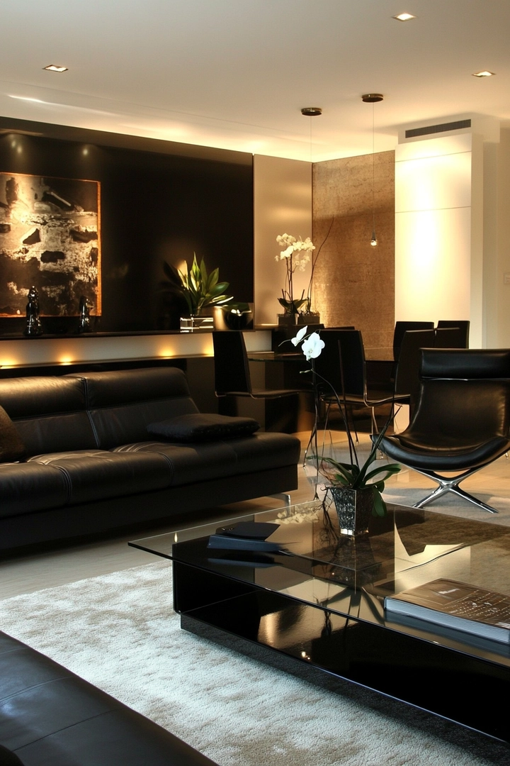 black living room ideas 30