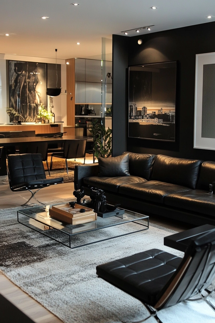 black living room ideas 32