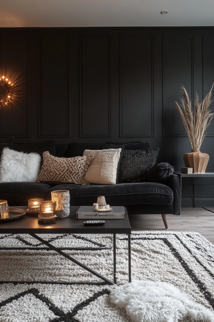 black living room ideas 37