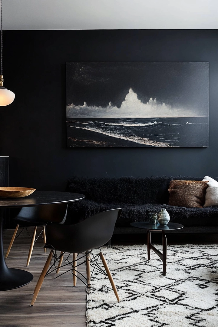 black living room ideas 44