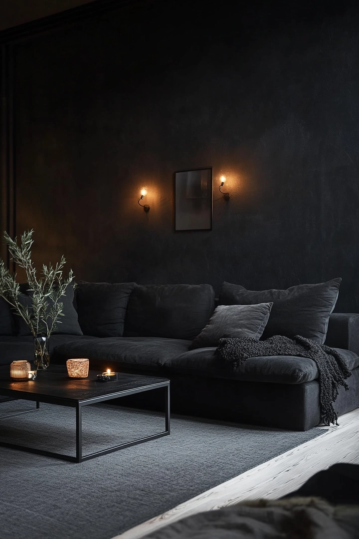 black living room ideas 50