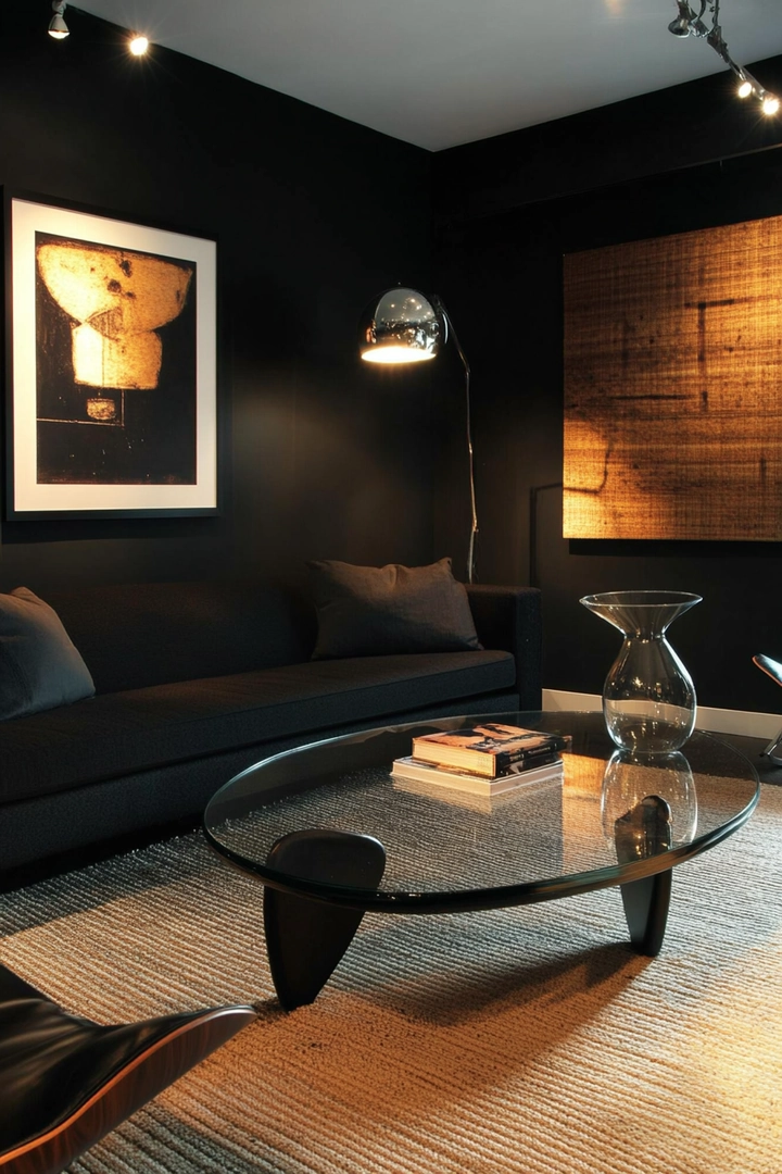 black living room ideas 62