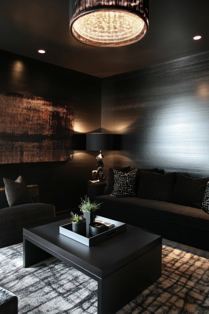 black living room ideas 65