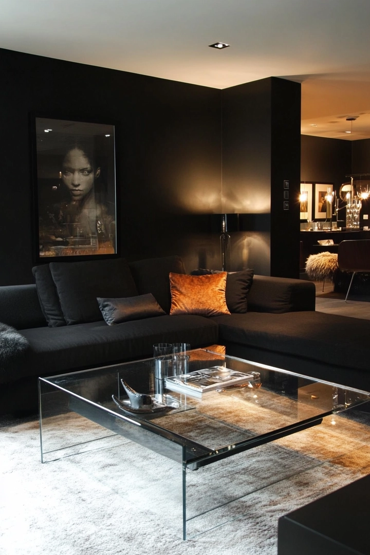 black living room ideas 70