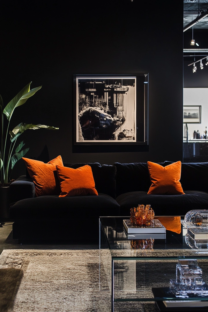 black living room ideas 72