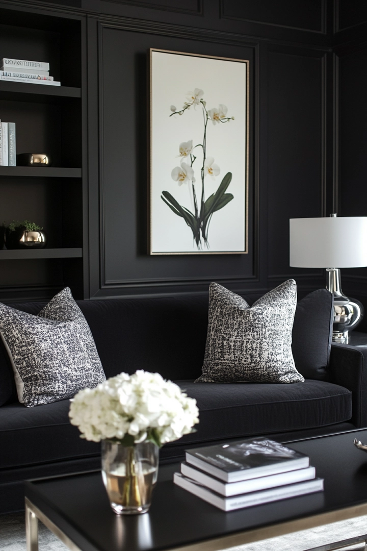 black living room ideas 76