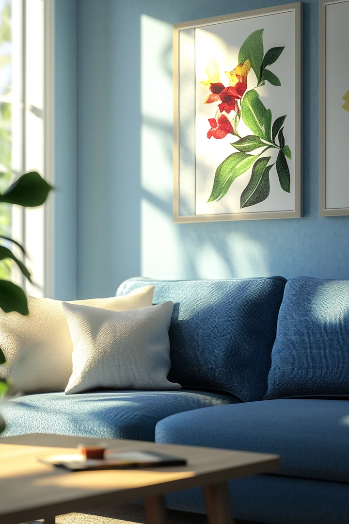 blue couch living room ideas 1