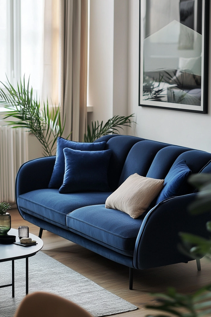 blue couch living room ideas 15