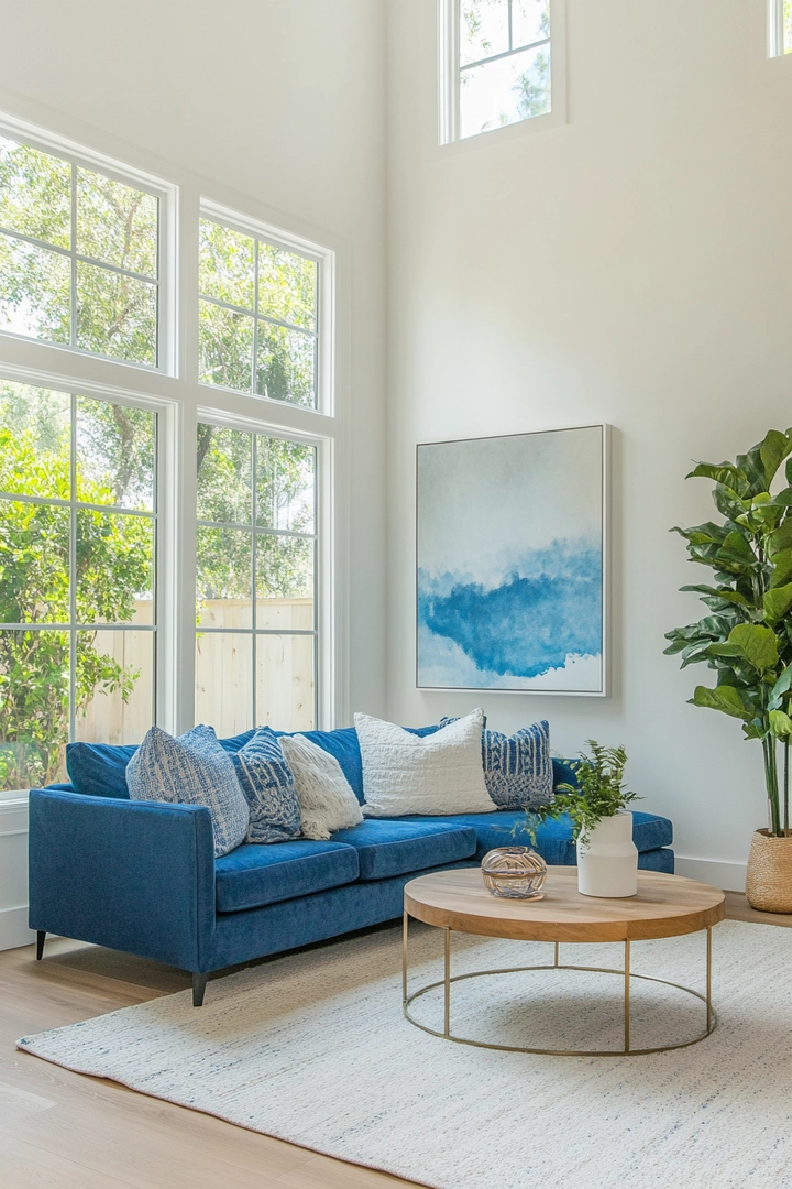 blue couch living room ideas 18