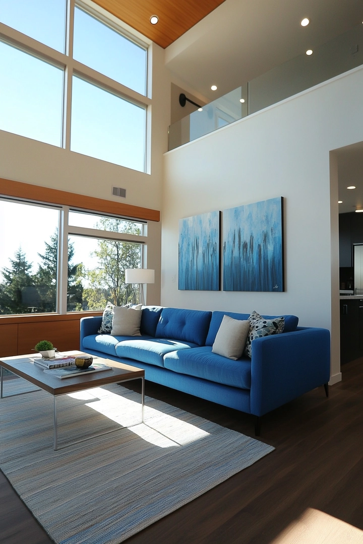 blue couch living room ideas 49