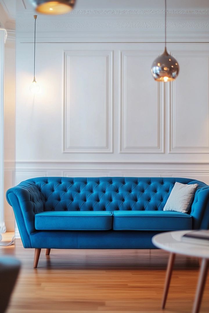 blue couch living room ideas 55