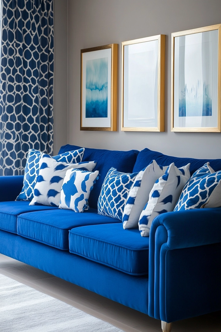 blue sofa living room curtain ideas 15