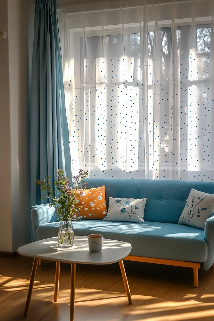 blue sofa living room curtain ideas 4