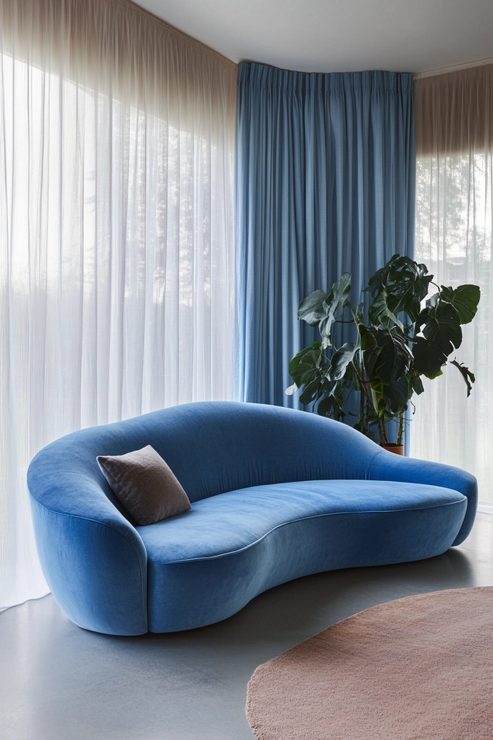 blue sofa living room curtain ideas 6