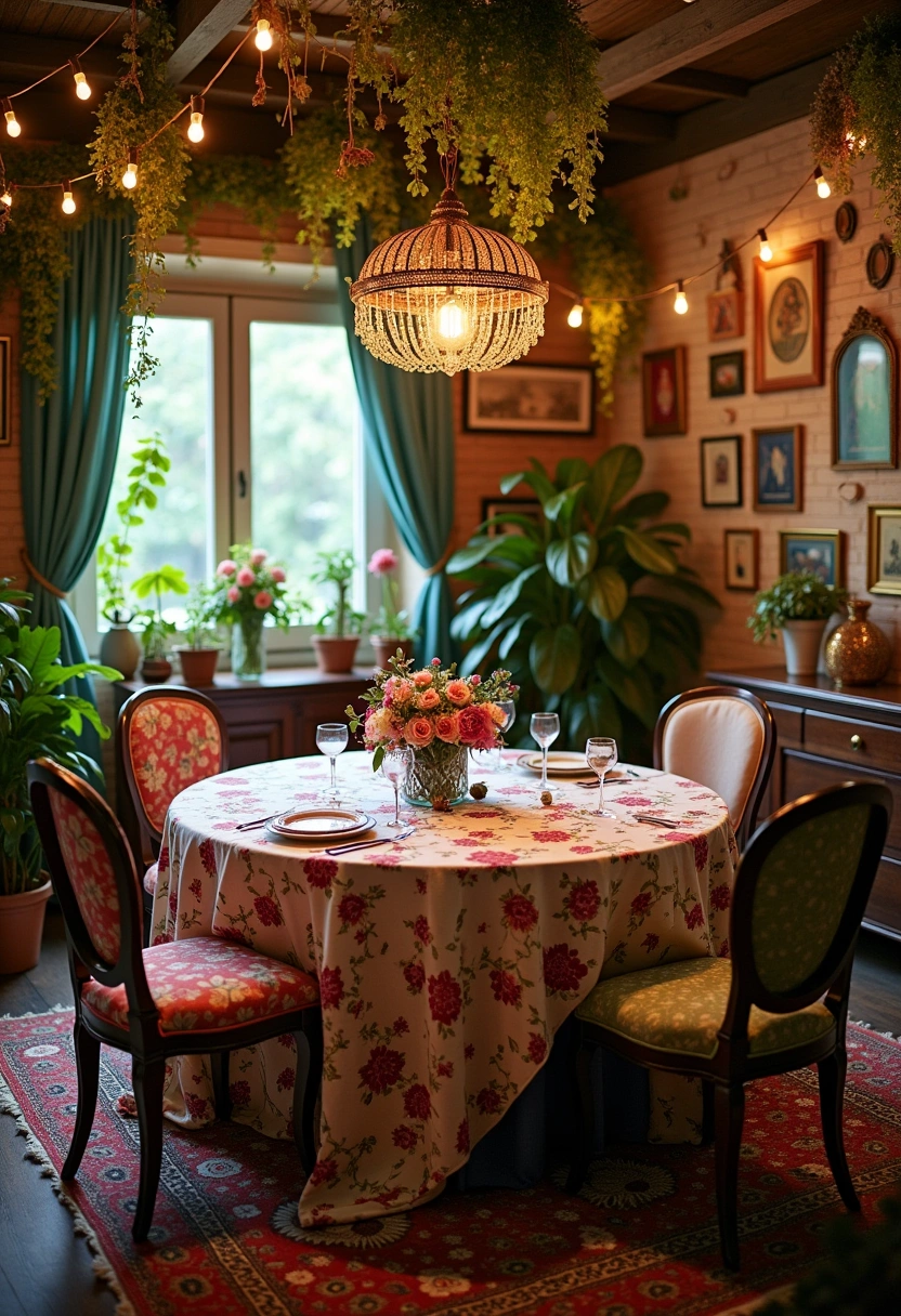 bohemian dining room ideas 15