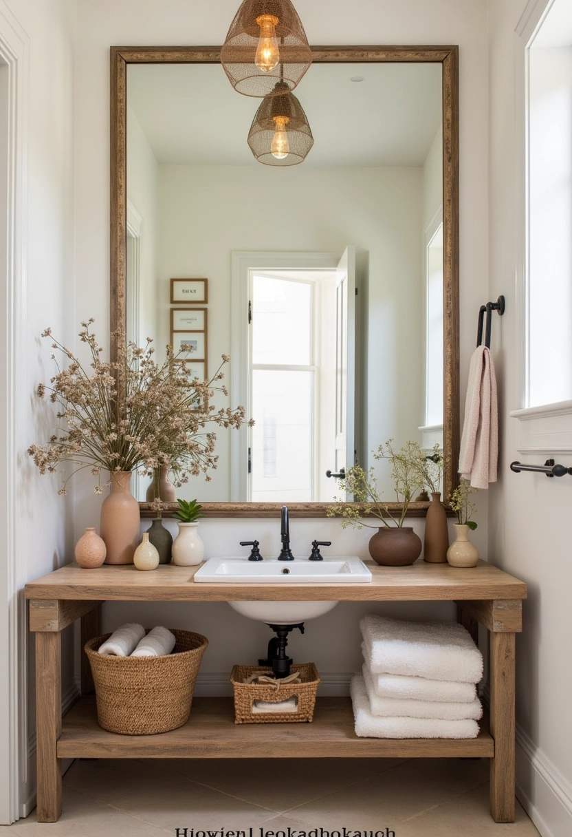 boho farmhouse bathroom Ideas 13