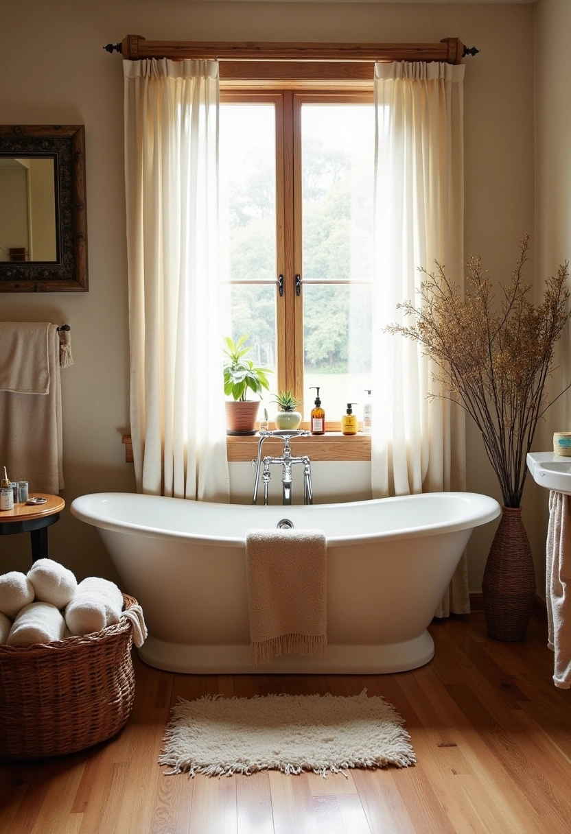 boho farmhouse bathroom Ideas 18