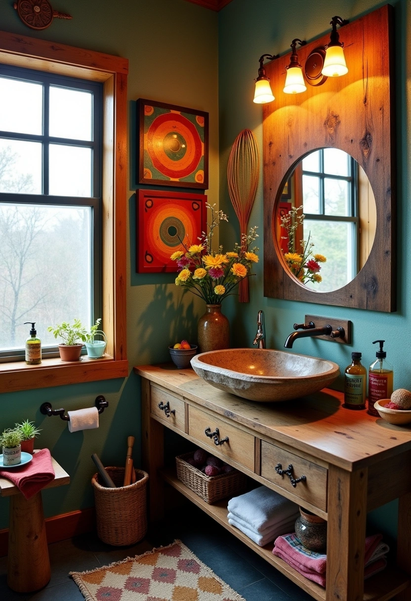 boho farmhouse bathroom Ideas 20