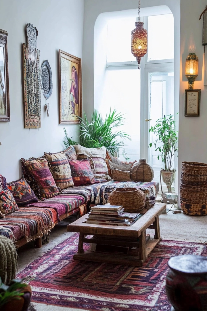 boho living room ideas 16