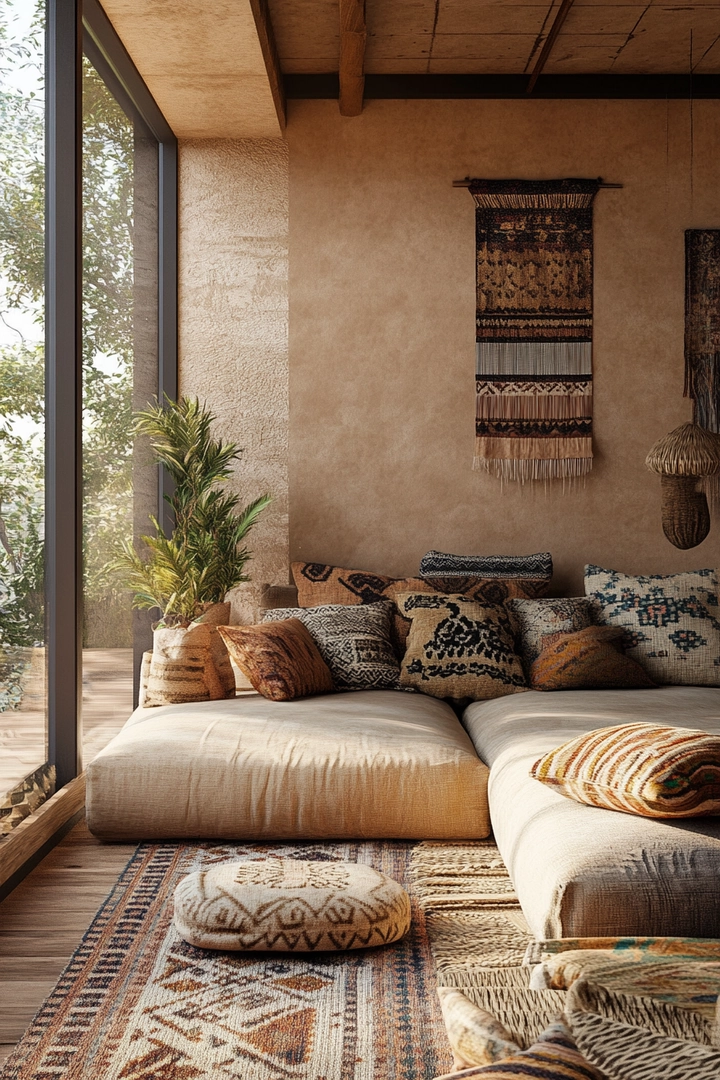 boho living room ideas 35