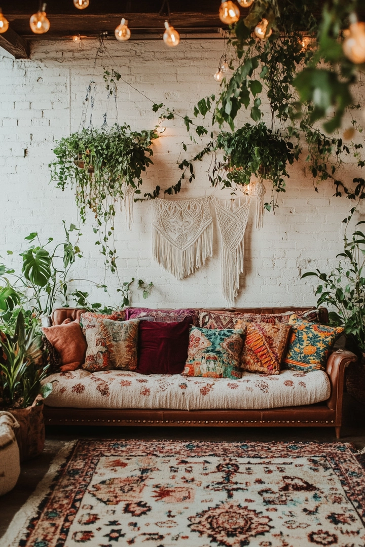 boho living room ideas 41