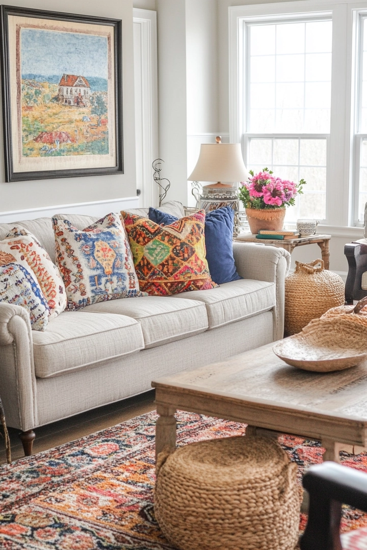 boho living room ideas 48