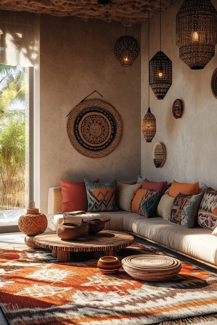 boho living room ideas 51