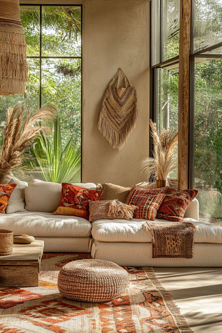 boho living room ideas 59