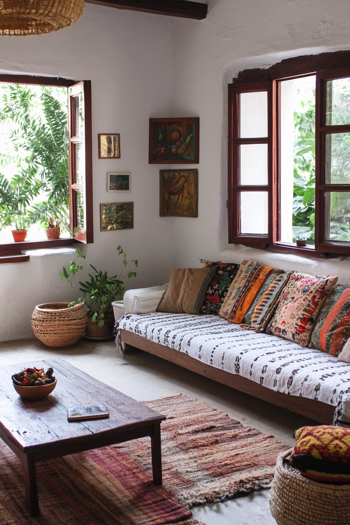 boho living room ideas 71