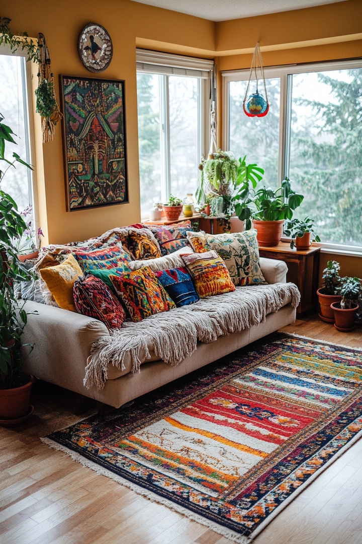 boho living room ideas 77