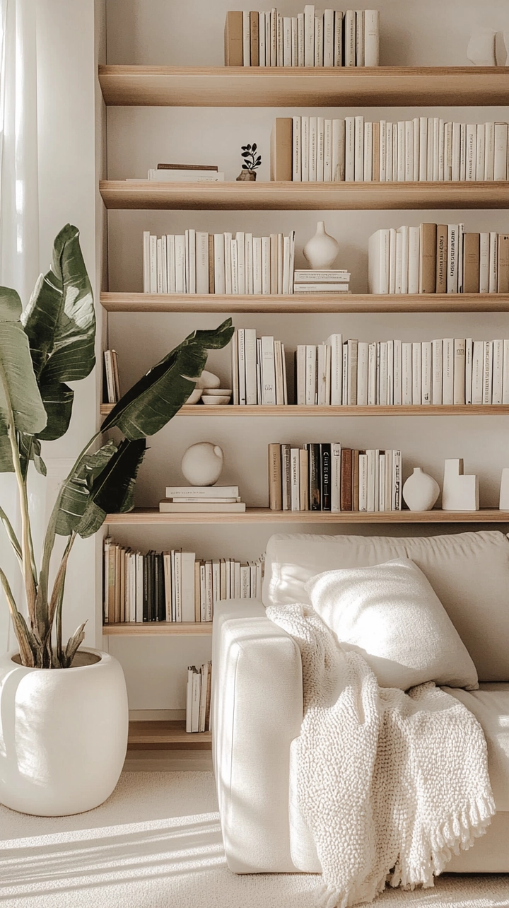 bookshelf decorating ideas 34